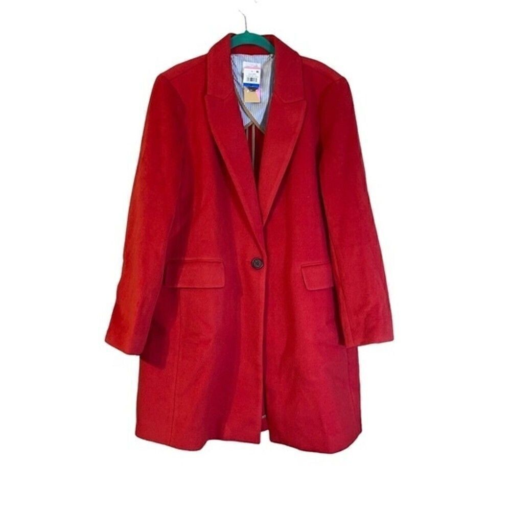 Riley & Rae Jacket Women's Extra Large Orange Varsity Core Coat Midi Topper